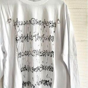 新品タグ付 カードリング付プリントTシャツ 長袖 白 メンズロンT M
