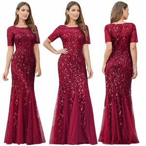 o bargain accessory small articles attaching color dress musical performance . party dress long dress presentation Eve person g dress size order free wine red 