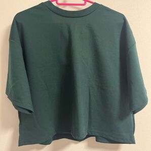スピンズ Tシャツ 半袖 タグ付き ゆったり 深緑 半袖Tシャツ クルーネック
