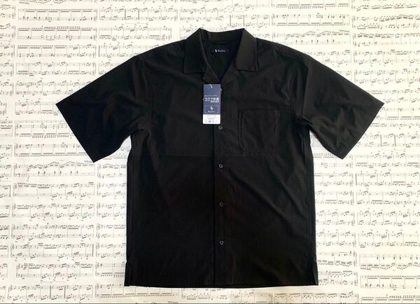 アベイル ragout オープンカラーシャツ半袖 メンズ ブラック M