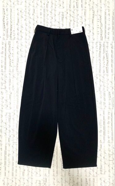 GU バレルレッグスラックス メンズ ブラック S