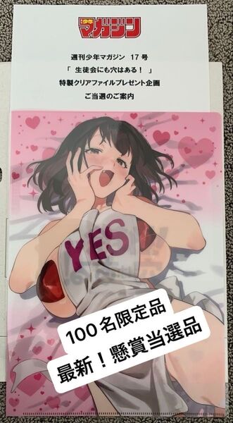 最新!懸賞当選品 生徒会にも穴はある!特製クリアファイル マガジン 100名 限定品 非売品