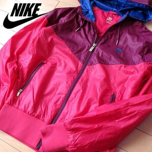 美品 L ナイキ NIKE レディース ウインドブレーカー パーカージャケット