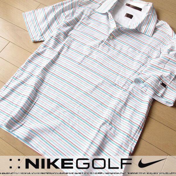 美品 ナイキゴルフ NIKE GOLF メンズ 半袖ポロシャツ ホワイト