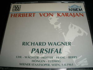 ワーグナー パルジファル カラヤン ホッター ベリー ヴェヒター ウィーン国立歌劇場 ライヴ 61 伊 Wagner Parsifal Karajan Wien LIVE