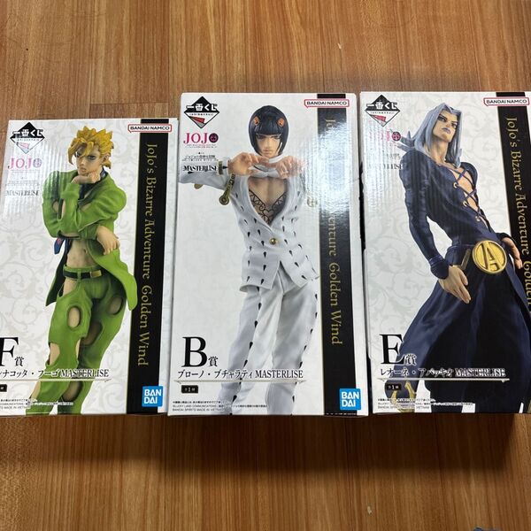 一番くじ ジョジョの奇妙な冒険 GOLDEN WIND B賞 ブチャラティ E賞 フーゴ F賞 アバッキオ フィギュア