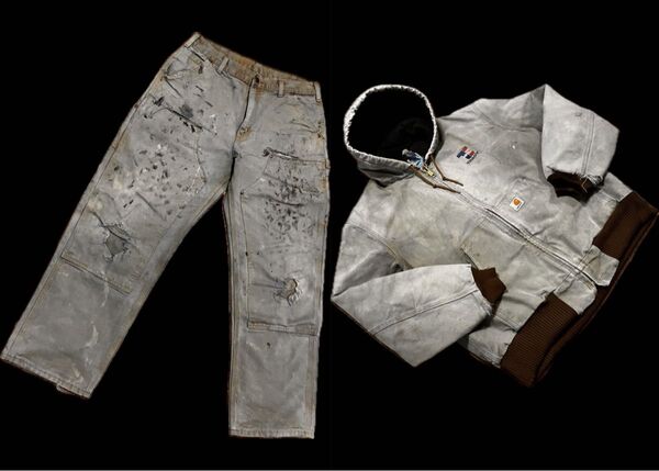 00s Carhartt アクティブジャケット ダブルニー パンツ セットアップ L〜XL ブラウン×サックス カーハート