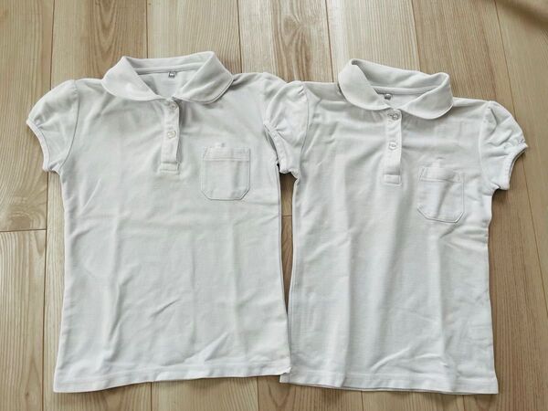 ポロシャツ 半袖 女の子 2枚まとめ売り 白
