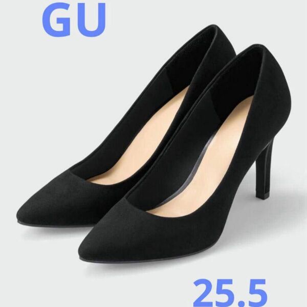 gu マシュマロパンプス ヒール 黒 25.5cm