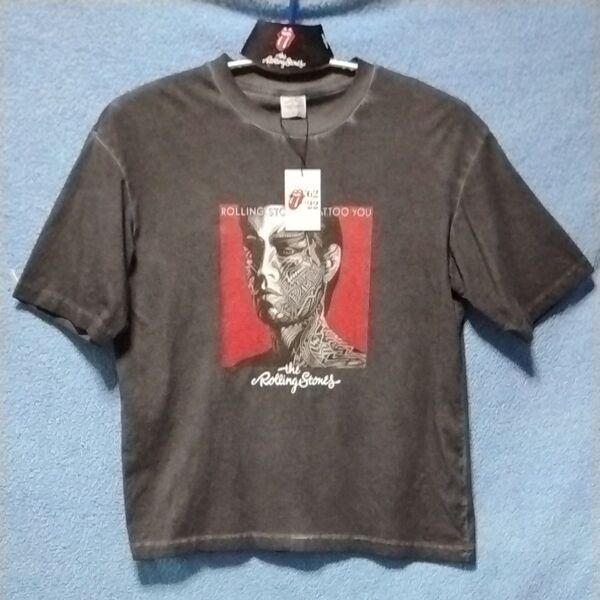 新品タグ付き ローリングストーンズTシャツ Lサイズ TATTOO YOU ダメージ加工