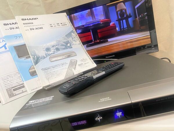 SHARP デジタルハイビジョンレコーダー DV-AC82 シャープ HDD DVD 取説ありファミリンク