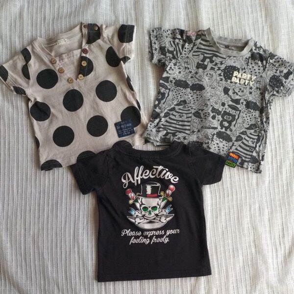 【ベビー キッズ 男の子女の子 90 半袖Tシャツ 3枚セット】PARTYPARTY AZUL キッズジョイ