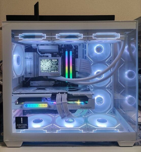 【新品】高性能白自作ゲーミングPC-Ryzen7 7800x3d/Rx 9070xt/DDR5-32gb