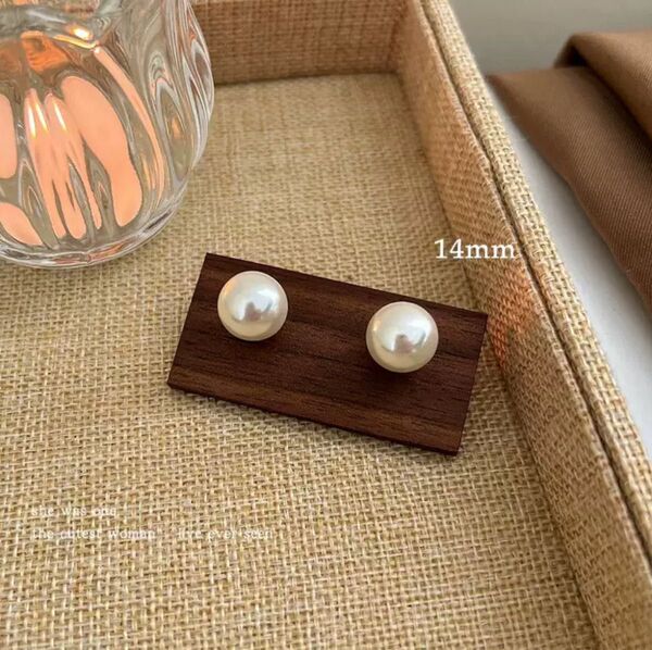 新品 パール ピアス 14mm 冠婚葬祭 入学式 卒業式 結婚式 七五三 上品