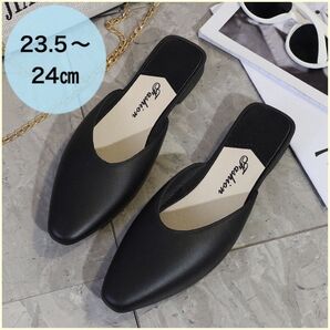 サンダル サボ ぺたんこ フラット スリッポン 妊婦 靴 黒 韓国 春 夏 パンプス ヒール ローヒール シューズ ブラック
