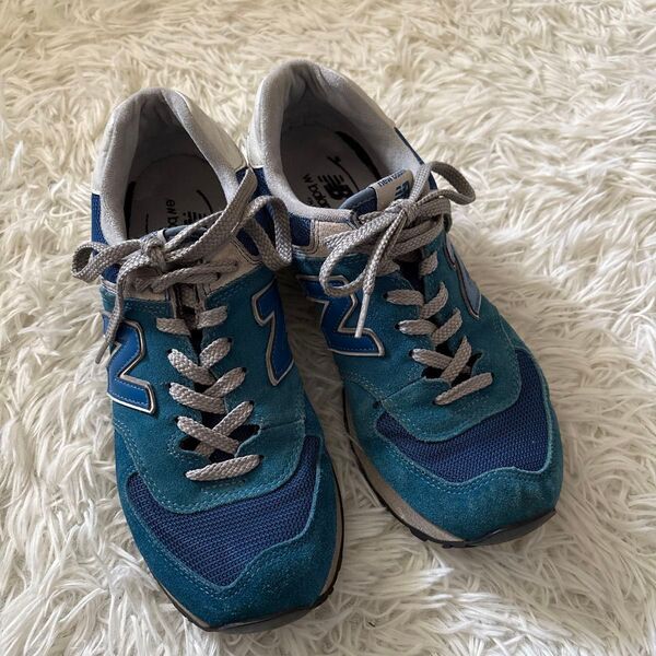 NEW BALANCEニューバランスML574VTR スエードスニーカー ブルー