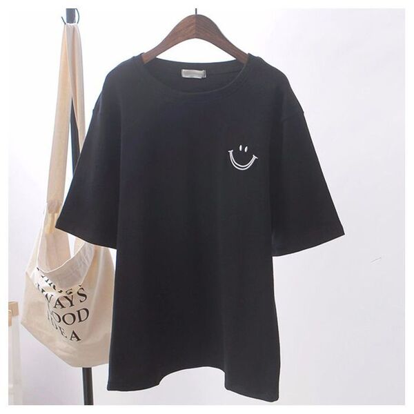 Tシャツ ティーシャツ レディース 黒 メンズ かわいい おしゃれ 無地 M