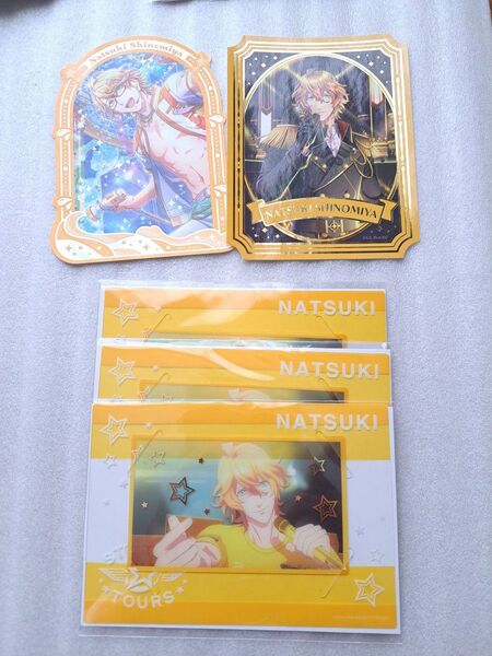 うたの☆プリンスさまっ♪那月ステッカー、ビジュカ ビジュアルカード シャニライはじけてサマー白き焔 黒き嵐スタツア