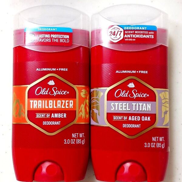 オールドスパイス トレイルブレザー&スチールタイタン デオドラント アンバー 85g 2個セット 制汗剤 Old Spice