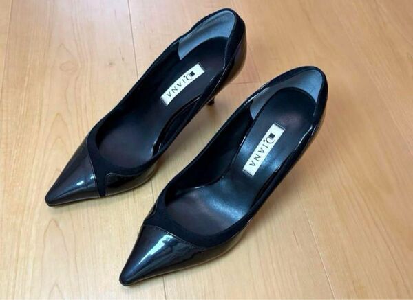 DIANA ブラック ハイヒール パンプス 22.5cm