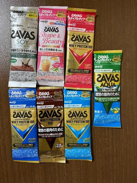 【トライアルタイプ】 SAVAS ザバス プロテイン お試しセット 7種