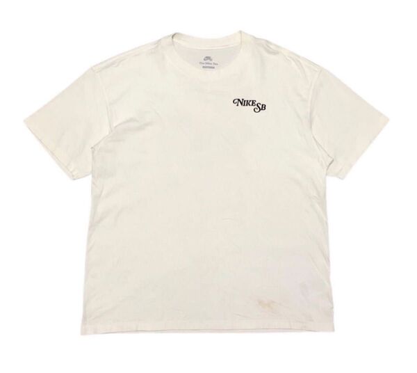 3358◆NIKE SB ナイキ エスビー◆ロゴ 薔薇 プリント コットン 半袖 Tシャツ ホワイト XL