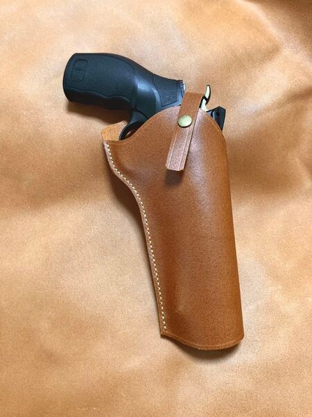 UMAREX ELITE FORCE H8R、S&W M627 5インチ用右利きレザーホルスター No.648