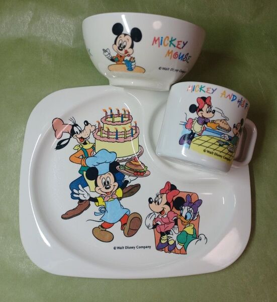 ディズニー ミッキーの仲間たち 子供用食器 3点セット