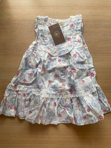 新品未使用 ノースリーブ ワンピース 女の子 90 春 夏 秋 綿