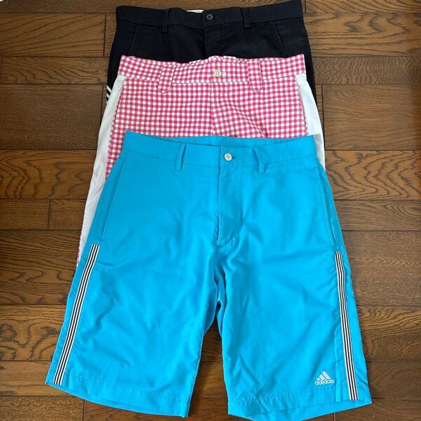 adidas ゴルフハーフパンツ 3点セット