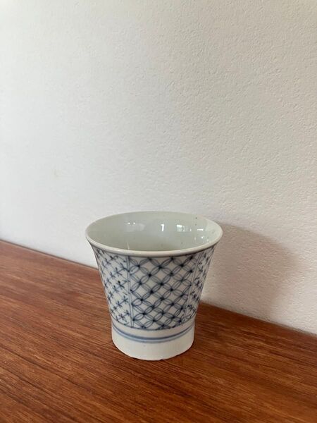 古伊万里 蕎麦猪口 染付 そば猪口 酒器 江戸 時代 古道具