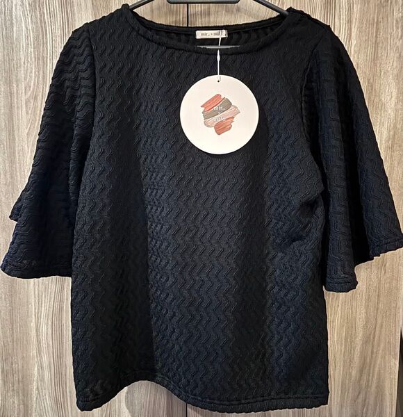 【新品 タグ付き】しまむら mir... maki コラボ 袖フレアプルオーバー トップス Tシャツ M ブラック