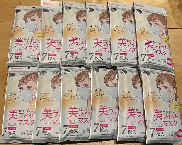 アイリスオーヤマ 美フィットマスク 小さめ ホワイト7枚×12袋