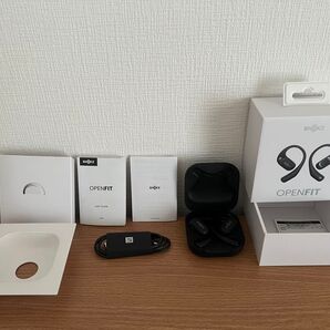 【使用感無し美品】Shokz OpenFit オープンイヤー型ワイヤレスイヤホン ブラック 付属品完備