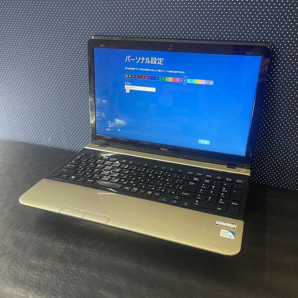 中古 NEC ノートパソコン 本体 マウス ケーブル 付き 金色 ノートPC