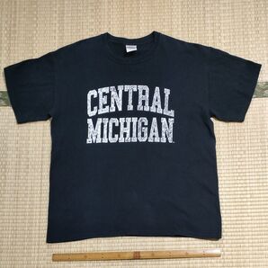 セントラルミシガン大学 プリントTシャツ 黒 ブラック 古着