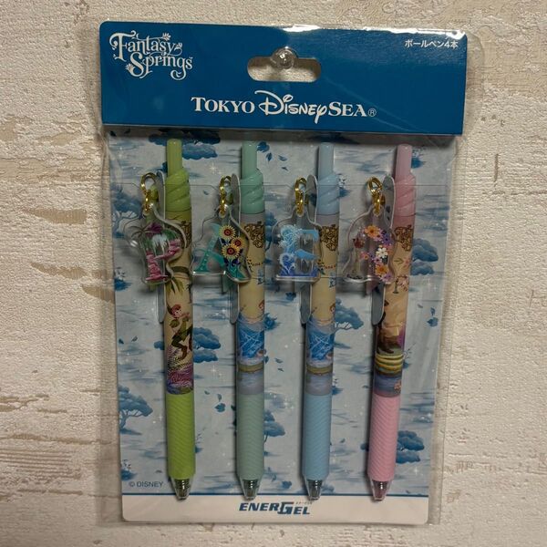 ファンタジースプリングス ボールペン4本セット ピーターパン アナ雪 アナ エルサ ラプンツェル ディズニーシー