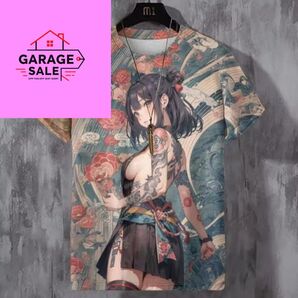 新品未使用 女神 アニメ風3DプリントTシャツ Mサイズ