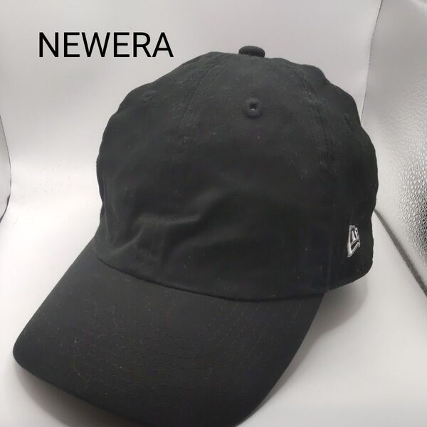 ◆65 NEWERA プレーンキャップ ブラック キャップ 帽子