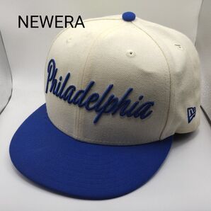◆114 NEWERA NBA フィラデルフィア ホワイト キャップ ニューエラ