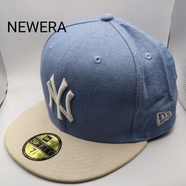 ◆296 NEWERA ニューヨークヤンキース スカイブルー ニューエラ キャップ