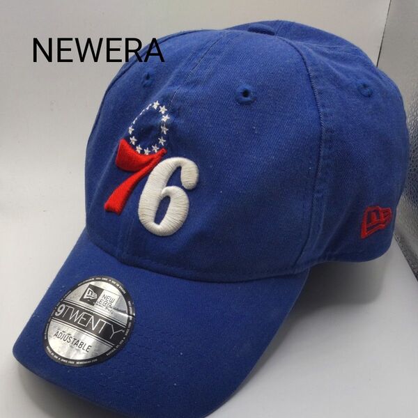 ◆350 NEWERA NBA 76 ブルー アジャスタ キャップ 帽子