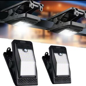 クリップ式 センサーライト 2個 人感センサー 防水 LED ソーラー 防犯