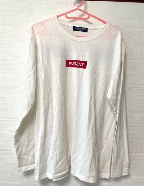 メンズ ロンT ホワイト Tシャツ L マックハウス