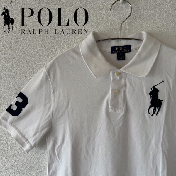 POLO RALPH LAUREN ラルフローレン ビッグポニー ポロシャツ ホワイト 半袖ポロシャツ 90s