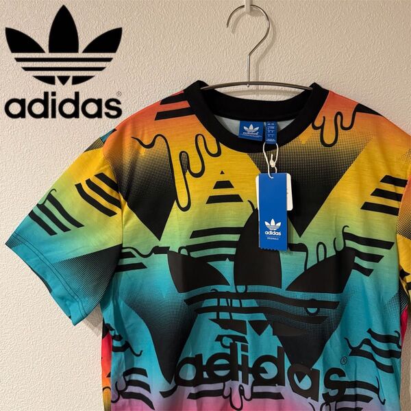 【激レア】 adidas originals レインボー 虹色 Tシャツ SOCCURF アディダス 半袖Tシャツ