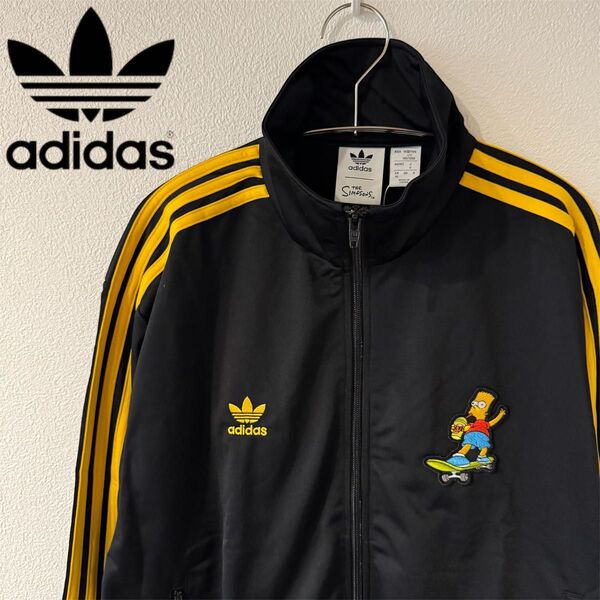 【希少コラボ品】 adidas シンプソンズ コラボ ファイヤーバード トラックジャケット XL 刺繍ロゴ アディダス ジャージ