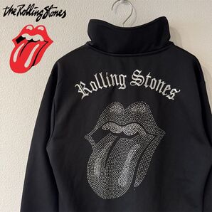 【希少サイズ】 ローリングストーンズ トラックジャケット ジャージ XL ブラック ジップアップ