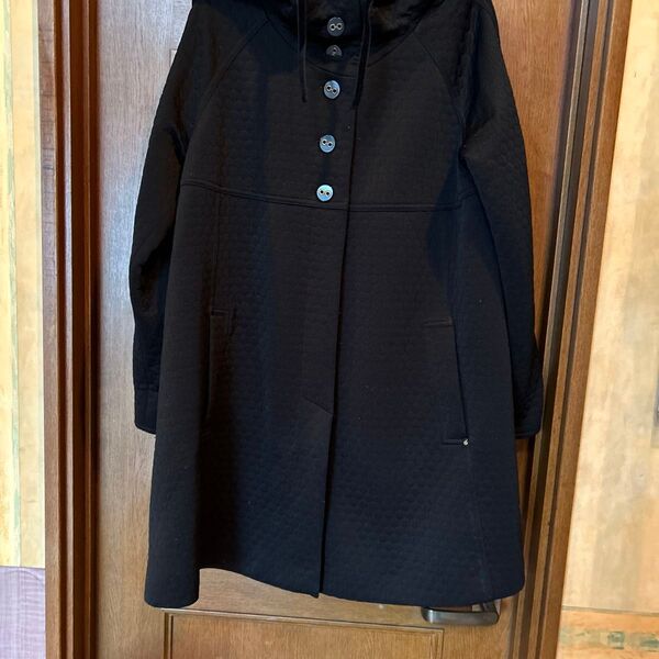 TOKUKO 1ER VOL キルティングコート 黒 フード付き