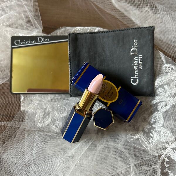 Dior ディオール リップスティック ルージュと鏡 保存袋 2点セット 口紅 ピンク系 新品未使用 特価 お買い得
